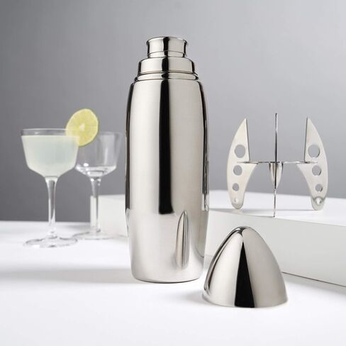 Viski Rocket Cocktail Shaker with Strainer Bar Set, Martini Shaker, Mixed Drink Shaker, Stainless Steel Cocktail Shaker, Bartending Tools, 24oz in Saudi Arabia