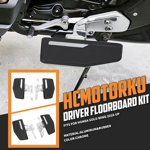 Motorcycle Driver Floorboards Rider Front Footpegs Pedal Foot Peg Fit For Honda Gold Wing GL1800 GL1800BD DCT GL1800DA 2018-2023 Black in Saudi Arabia