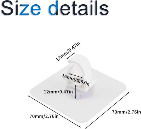 INCREWAY 10Pcs Hose Clamp, Self Adhesive Hose Clamps, Adjustable Hose Clips, Multi-Purpose Cable Tidy Clips for Fixing Bracket of Water Pipe and Gas Pipe(White,16mm) in Kuwait