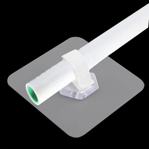 INCREWAY 10Pcs Hose Clamp, Self Adhesive Hose Clamps, Adjustable Hose Clips, Multi-Purpose Cable Tidy Clips for Fixing Bracket of Water Pipe and Gas Pipe(White,16mm) in Kuwait