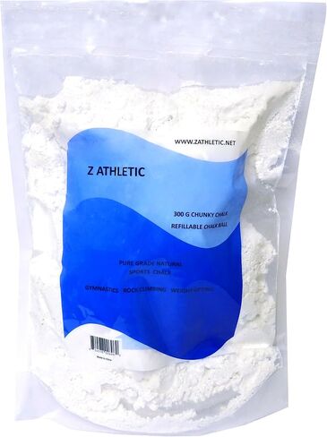 Z Athletic Chunky Chalk and Optional Refillable Chalk Ball, Packaging May Vary in Saudi Arabia