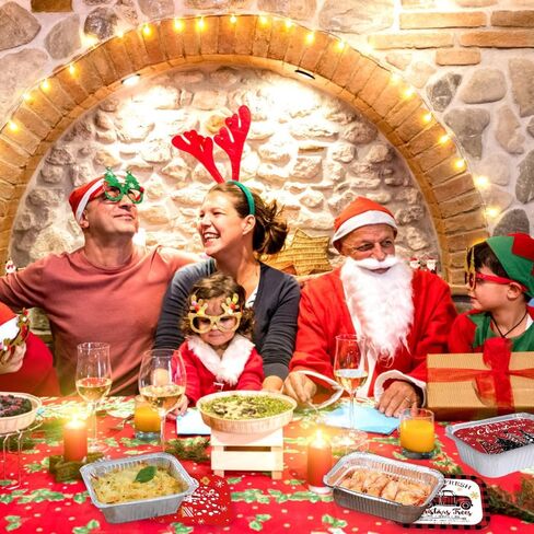 36PCS Christmas Aluminum Food Containers with Lids 9 Styles Merry Christmas Foil Leftover Containers Disposable Cookie Tins Storage Pans for Winter Holiday Gift Giving Party Supplies (Style A) in Kuwait