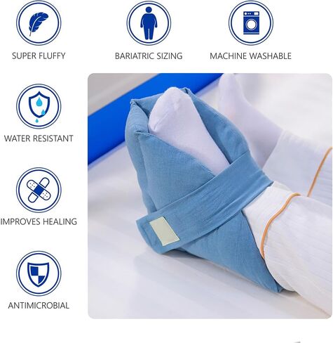 Heel Protector Cushion Heel Protectors for Pressure Sores in Bed and Heel Protectors for Bed Sores, Heel Cushions for Heel Pain Relief, Foot Heel Pillows for Bedridden Patients in Saudi Arabia