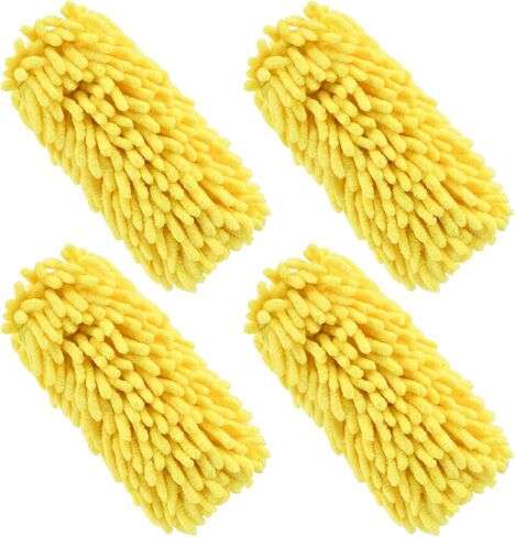 4 قطع منفضة غبار قابلة لإعادة الاستخدام، عبوات غبار يدوية، وسادات غبار قابلة لإعادة الاستخدام، منفضة غبار مروحة سقف من الألياف الدقيقة، 360 عبوة منفضة شديدة التحمل لتنظيف أرضية النافذة (أصفر، الحجم: 7.48 × 5.12 بوصة) in Kuwait