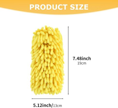 4 قطع منفضة غبار قابلة لإعادة الاستخدام، عبوات غبار يدوية، وسادات غبار قابلة لإعادة الاستخدام، منفضة غبار مروحة سقف من الألياف الدقيقة، 360 عبوة منفضة شديدة التحمل لتنظيف أرضية النافذة (أصفر، الحجم: 7.48 × 5.12 بوصة) in Kuwait