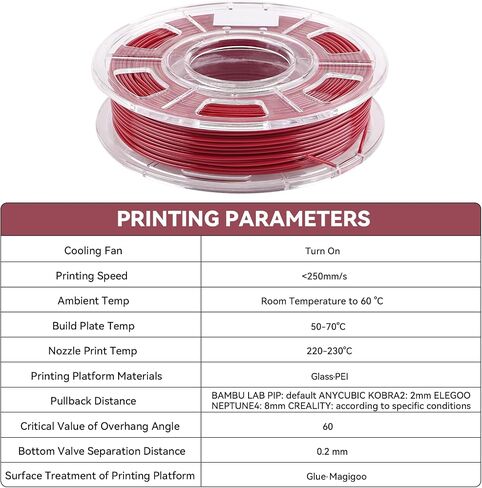 3D Printer SMP Filament (4D filament) 1.75mm 250g, Shape Memory Polymer Material, Dimensional Accuracy +/-0.03mm, 1.75mm Filament for Bambu Lab X1/P1P, Creality K1C FDM 3D Printers, Transparent in Saudi Arabia
