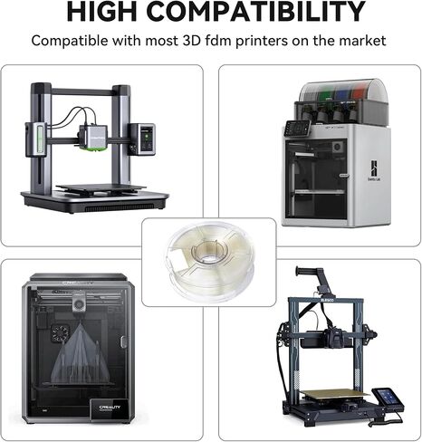 3D Printer SMP Filament (4D filament) 1.75mm 250g, Shape Memory Polymer Material, Dimensional Accuracy +/-0.03mm, 1.75mm Filament for Bambu Lab X1/P1P, Creality K1C FDM 3D Printers, Transparent in Saudi Arabia