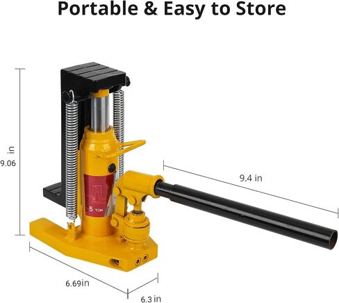 Toe Jack Lift Hydraulic Machine Floor Jack, 10T on Toe Jack Lift, 20T on Top Lift Jack with Manual Hand Pump, Hydraulic Toe Jack Heavy Duty Truck Travel Trailer Repair, Lift Capacity 10-20Ton in Saudi Arabia