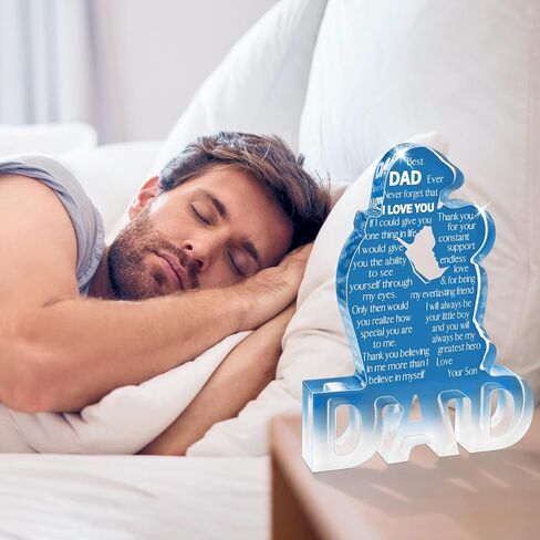 Gifts for Dad Birthday Gifts for Dad from Daughter Delicate Acrylic Dad Son Hug Plaque Dad Present 5.9 x 5.9 inch Thanksgiving Christmas Valentines Fathers Day Birthday Gifts for Dad in Saudi Arabia