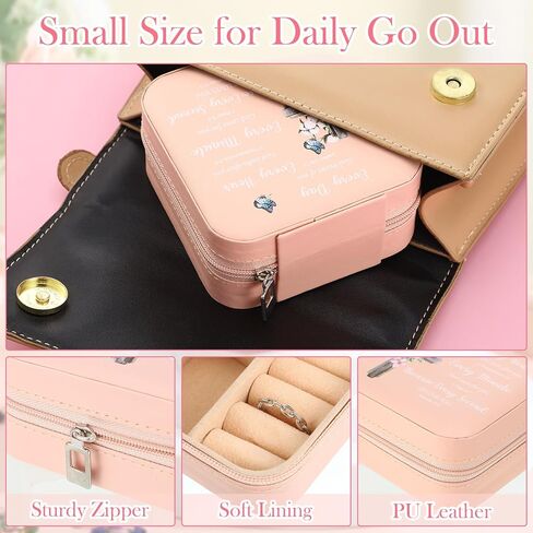 هدايا عيد الميلاد المسيحية، علبة مجوهرات للسفر، صندوق مجوهرات صغير مع صلاة آية الكتاب المقدس للنساء، خواتم، أقراط، قلائد، أساور لهدايا عيد ميلاد ملهمة in Kuwait