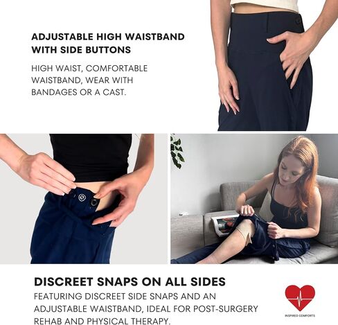 Inspired Comforts Women Tearaway Post Surgery Recovery Pajamas with Side Snaps & Pockets in Saudi Arabia