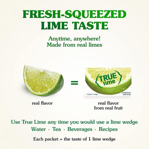 TRUE LIME Water Enhancer, Bulk Pack - 0.03 Ounce, 500 Count (Pack of 1)| Zero Calorie Unsweetened Flavoring For Bottled Water & Recipes | Flavor Packets Made with Real Limes in Saudi Arabia