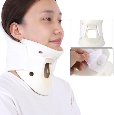 طوق نقالة الرقبة قابل للتعديل دعامة للرقبة قابلة للتنفس طوق عنق الرحم دعم الرقبة الألم تقليل جبيرة الرقبة (M) in Kuwait