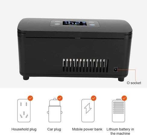 Cooler Box Portable, Cooler Travel Case Portable Refrigerator Mobile Fridge Electric Refrigerated for Home Rechargeable Reefer Car Refrigerator Vehicle Intelligent in Saudi Arabia