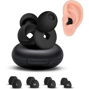 Ear Plugs for Sleeping Noise Cancelling 33dB for Concert, Focus, Travel, Work Silicone Hearing Protection, Snoring Solution Earplugs, Reusable Sleep Reduction Earbuds (Midnight, One Size)