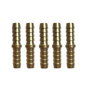 sky-w Hose Brass Fittings, Hose Barb Splicer (5, 1/4" Hose ID)