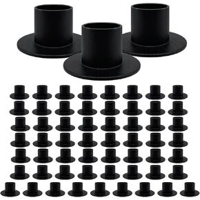 60 قطعة من حاملات الشموع المستدقة المعدنية السائبة، حاملات الشمعدانات المركزية، شموع قصيرة لحفلات الزفاف، شموع لحفلات الذكرى السنوية، وطاولة الطعام، باللون الأسود in Kuwait