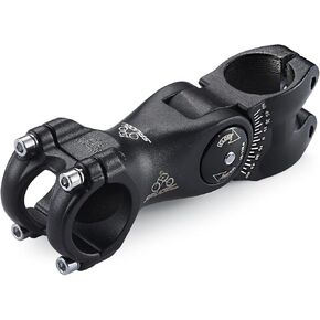 Adjustable Bike Stem 28.6 * 31.8 ±60 Degree 85/100/120mm Bicycle Stem Riser for Handlebar，Black Aluminum Alloy