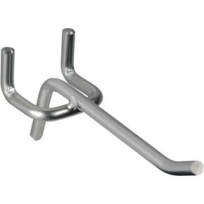 3 Piece Metal Peg Hook Set for Pegboard Wall Mount System, Closet, Garage Utility Organization Accessories - 450036-19