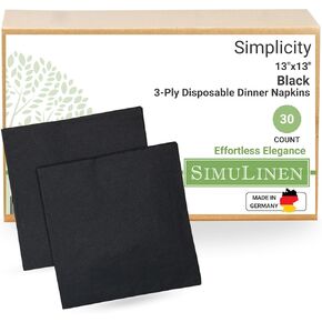 مناديل SimuLinen - مناديل برتقالية، مناديل ورقية عالية الجودة للاستعمال مرة واحدة، مناديل عشاء الضيوف - حلوى عيد الشكر لحفلات الهالوين 3 طبقات - 13 بوصة × 13 بوصة - 30 عبوة - مجموعة البساطة