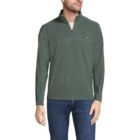 Lands' End Mens T100 Fleece Quarter Zip Dark Charcoal Heather Regular XX-Large