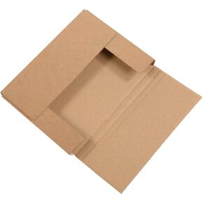 Top Pack Supply Easy-Fold Mailers, 11 1/8" x 8 5/8" x 1", Kraft (Pack of 50)