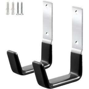 Heavy Duty Steel Garage Hooks,Garage Storage Utility Hooks,Anti-Slip Garage Hooks,Garage Garden Tool Organizer,Steel Wall Mount Hooks, Garden Hose Hanger, Garden J Hooks (Small-2PC)