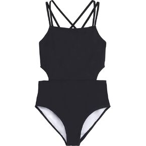Kanu Surf Girls' Beach Girl Sport Cut-Out One Piece Swimsuit