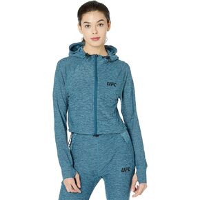 UFC Long Sleeve Full Zip Hooded Jacket for Women – Blended Polyester – Raglan Sleeves – Front Zipper Closure in Kuwait