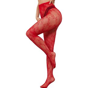 SwiiDuu Sexy Tights for Women High Waist Fishnet Stockings Lace Leggings Floral Lace Pantyhose
