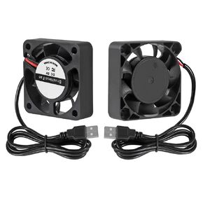 2Pcs 40mm Fan 1.57in Dual Ball USB Cooler DC 5V Brushless Cooling 40x40x10mm Fan Cooler 4010 Axial Fan for 3D Printer, Heatsink Fan, PC Computer Case Industry Cooling Fan