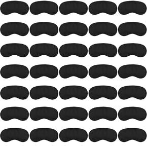 30 Pcs Blindfold Eye Cover Sleep Mask,Soft Eye Mask,Sleep Mask with Nose Pad and Elastic Strap,Blindfold Sleeping Masks for Travel Sleep Games Party(Black)