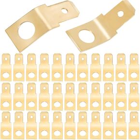 35 PCS Quick Disconnect Connectors, Non Insulated Copper Solderless Disconnect Adapters, 1/4" Male Spade Connector Wire Connectors, 10 Stud Brass Crimp Terminal Connectors Electrical Supply