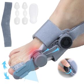 Bunion Corrector for Women Big Toe,Bunion Relief Straightener,Bunion Splint-Adjustable Knob Bunions Correction,Breathable & Anti-Slip Suitable for Left Right Feet,Black 1Pack