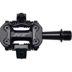 HT Components, M2 Leopard M, Pedals, Body: Aluminum, Spindle: Cr-Mo, 9/16'', Stealth Black, Pair