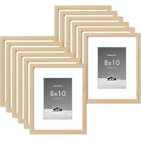 4x6 inch Picture Frame, 4x6 Photo Frames with 3.5x5 Removable Mat - High Definition Plexiglass - Vertical and Horizontal Display - Wall Hanging Frame - Black, 12 Pack