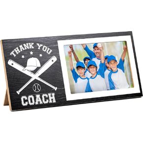 Lesnala Baseball picture frame Baseball coach gifts for men Baseball coach gift picture frame for Thank You Coach Gift Coach Birthday Retirement Thanksgiving Gifts - Fits 4x6 Inches Photo
