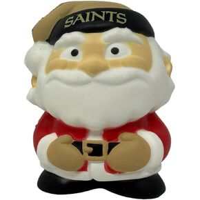 Party Animal NFL Jumbo Squeezymates New Orleans Saints Santa Squeezy Figurine, Team Colors, 4" Tall