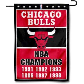 WinCraft Chicago Bulls 6 Time NBA Champions Double Sided Garden Flag