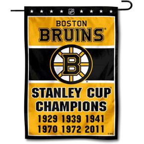 WinCraft Boston Bruins 6 Time Stanley Cup Champions Double Sided Garden Flag