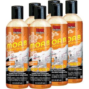 ستونر كار كير 99046 أم الفقاعات M.O.A.B. مجموعة غسيل السيارات ذات الرغوة العالية مكونة من 4 عبوات لمدافع الرغوة أو مسدسات الرغوة أو غسالات الدلو، آمنة على شمع وطلاءات السيارة تتضمن 4 روائح