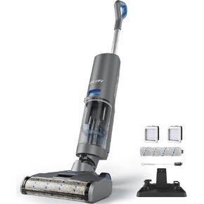 Cordless Wet Dry Vacuum Floor Cleaner and Mop, One-Step Cleaning, 3-in-1 Vacuum Mop with Self-Cleaning System and HD Display for Multi-Surface Deep Cleaning, Great for Sticky Messes Pet Hair (Grey)