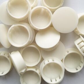 YEJI 25PCS 25mm/0.98in Panel Plugs Hole Plugs (Mounting Hole: 24.8-25.2mm), Plastic Flush Type Hole Plugs, Home Furniture Fastener, Plastic Pipe Choke Plug, White Color