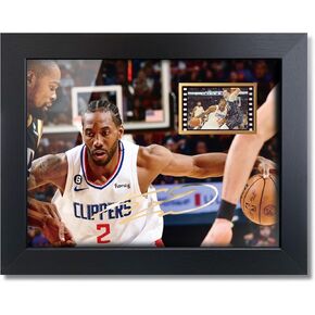 sufenvera Basketball Fans Poster - Print Signed Kawhi Leonard Framed Mini Film Photo Display 8x6 Inches,Birthday Christmas Gifts for Family/Friends