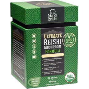 Ultimate Reishi Mushroom Formula – 30 Servings – 100% Pure, Premium and Organic Spores and Extract Powder -Ganoderma Lucidum, Lingzhi - High Potency Triterpenes, Beta-Glucans