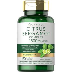 Carlyle Citrus Bergamot | 1500mg Complex | 120 Capsules | Non-GMO, Gluten Free Supplement
