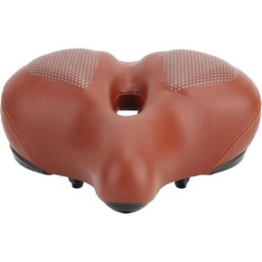 VBESTLIFE Wide Seat, Shock Absorbing Seat Cushion Waterproof Soft Silicone Saddle for Men Women Brown