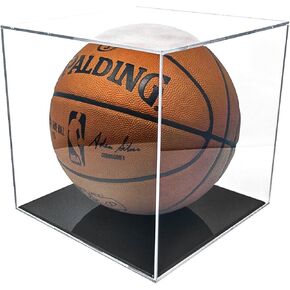 BallQube Basketball Display Case Autographed Basketball Case for Display Basketball Cube Display Memorabilia Basketball Display Case Square Clear Basketball Display Case Holder Box
