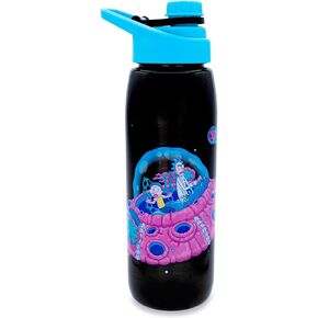 Silver Buffalo Rick and Morty Plastic Water Bottle With Screw-Top Lid | BPA-Free Plastic Sports Jug With Leakproof Lid