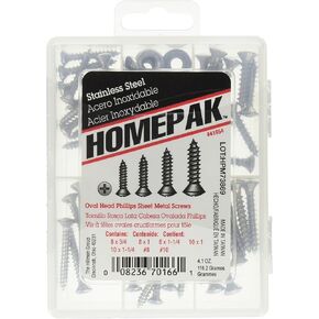 Size, No Color 41954 Oval Head Phillips Sheet Metal Screws